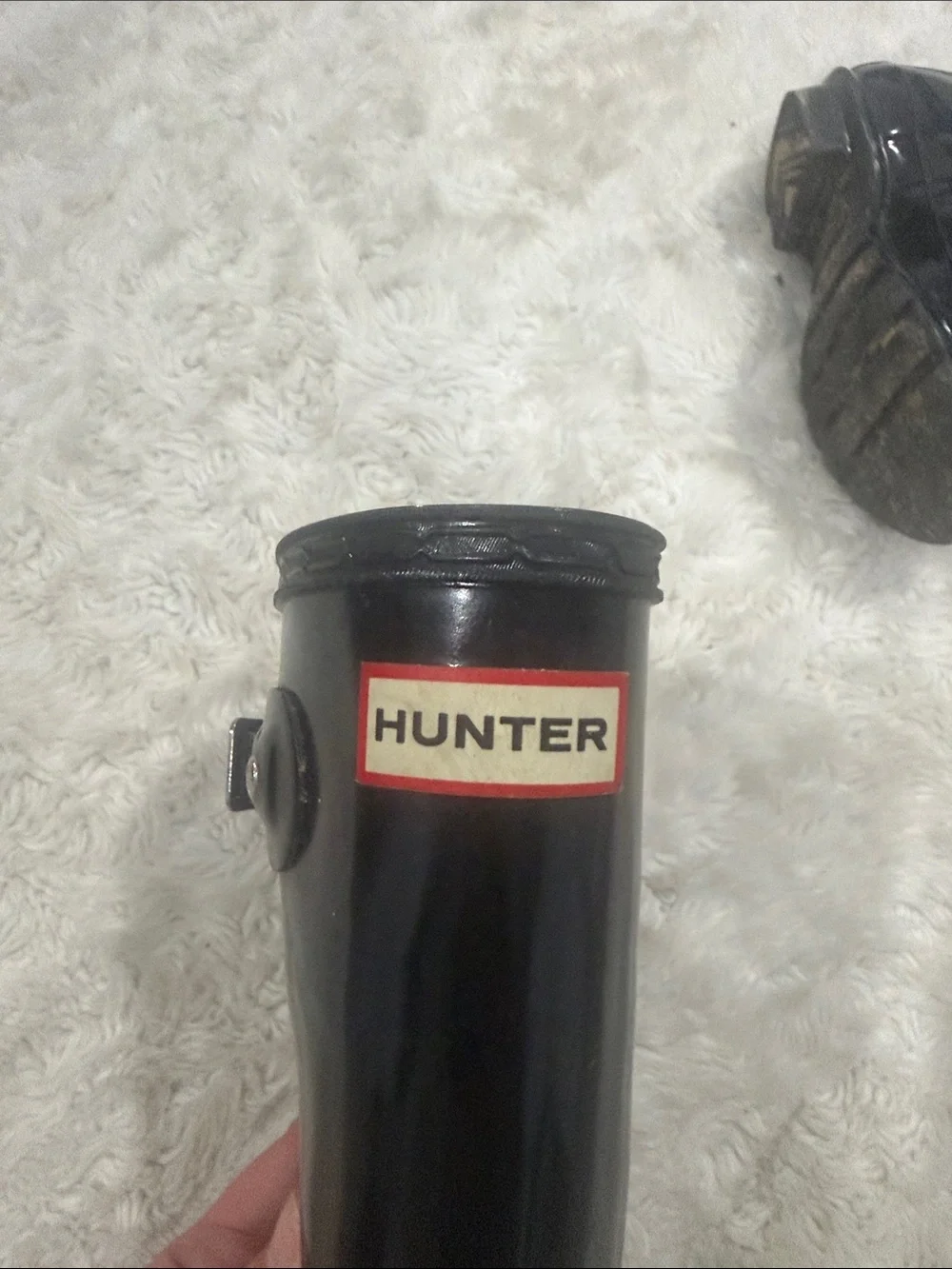 Hunter kids Gloss Black Mid-Calf Rain Boots Girls  Size‎ 3 B